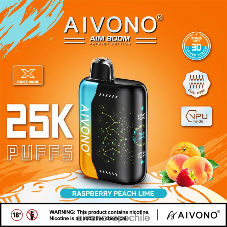 Aivono AIM BOOM 25000 frambuesa melocotón lima 46VJ0350 - Aivono Chile
