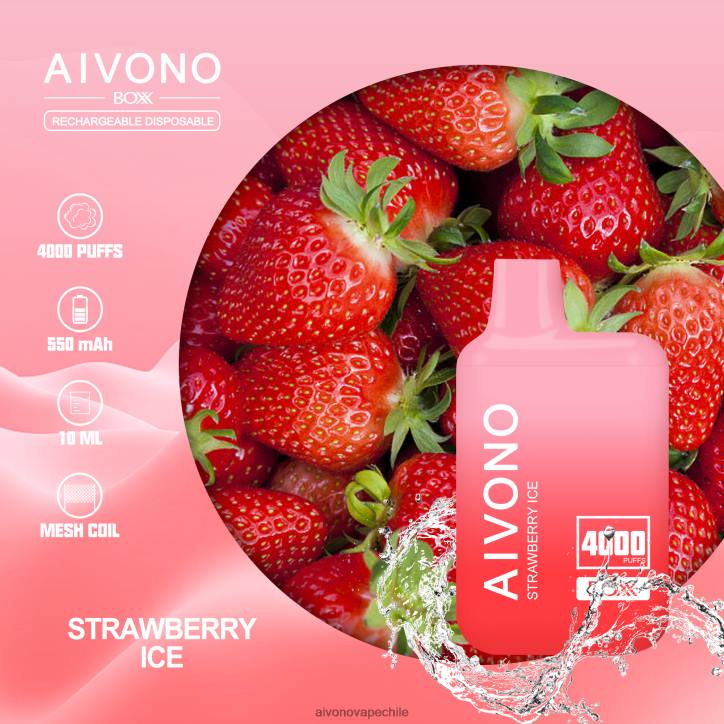 Aivono AIM BOXX 4000 hielo de fresa 46VJ0226 - Aivono Vape Chile