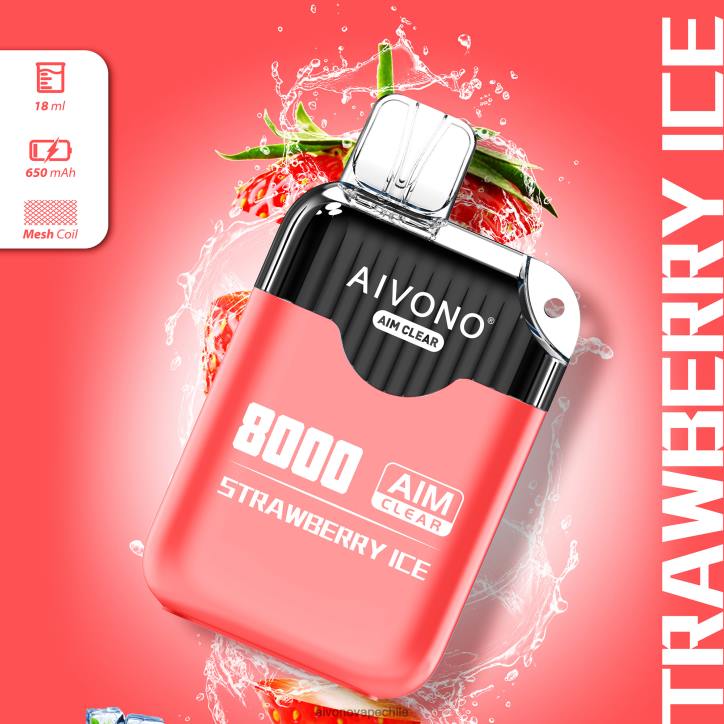 Aivono AIM CLEAR 8000 hielo de fresa 46VJ0205 - Aivono Vape Chile