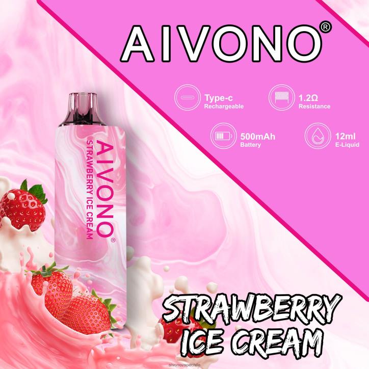 Aivono AIM GUN 7000 helado de fresa 46VJ0105 - Aivono Vape