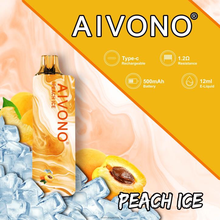 Aivono AIM GUN 7000 hielo de durazno 46VJ0103 - Aivono Vape Chile