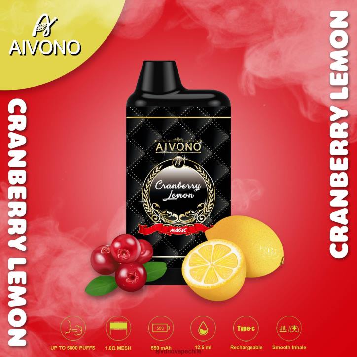 Aivono AIM MAGIC cigarrillo de caja de 5800 bocas limón arándano 46VJ089 - Aivono Chile
