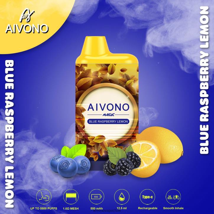 Aivono AIM MAGIC cigarrillo de caja de 5800 bocas limón frambuesa azul 46VJ091 - Aivono Vape Chile