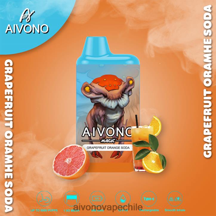 Aivono AIM MAGIC cigarrillo de caja de 5800 bocas refresco de pomelo y naranja 46VJ0101 - Aivono Chile