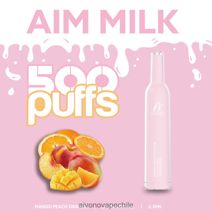 Aivono AIM MILK 500 mango melocotón naranja 46VJ0269 - Aivono Chile