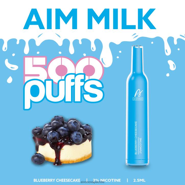 Aivono AIM MILK 500 pastel de queso con arándanos 46VJ0274 - Aivono Vape Chile