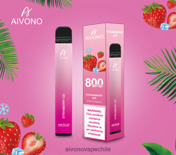 Aivono AIM PLUS 800 hielo de fresa 46VJ0193 - Aivono Vape Chile
