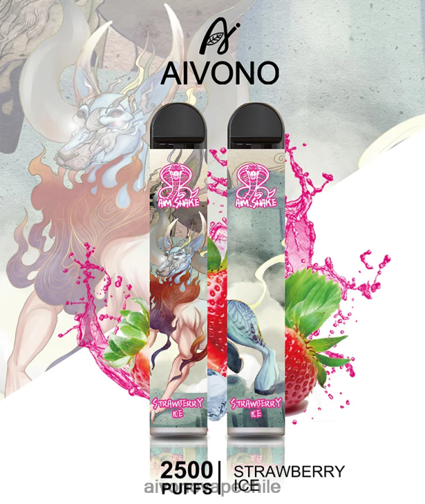 Aivono AIM SNAKE 2500 hielo de fresa 46VJ0319 - Aivono Vape Chile