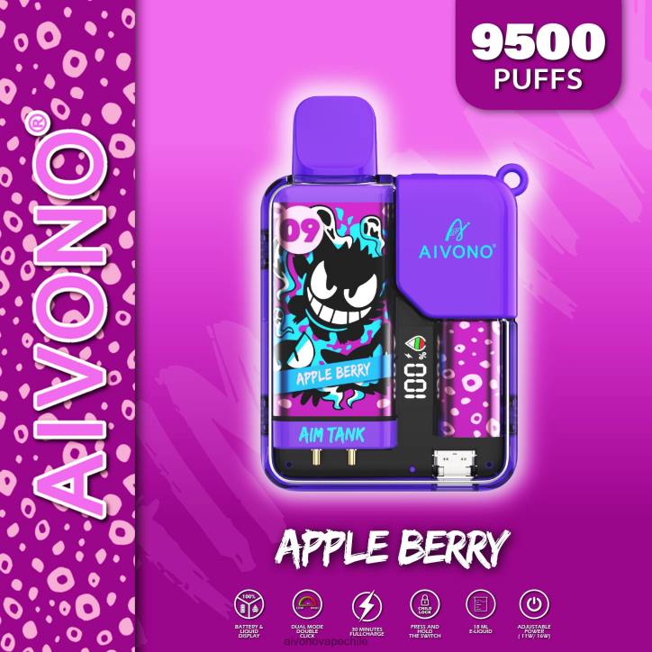 Aivono AIM TANK 9500 baya de manzana 46VJ043 - Aivono Vape Chile