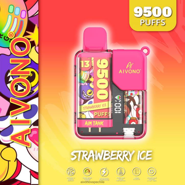 hielo de fresa