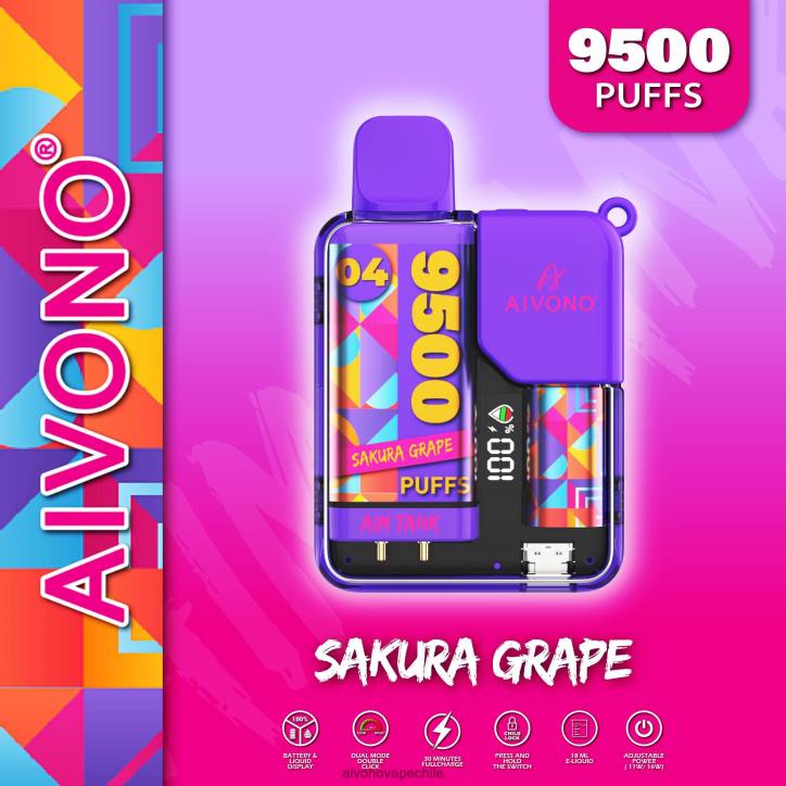 Aivono AIM TANK 9500 uva sakura 46VJ036 - Aivono Vape
