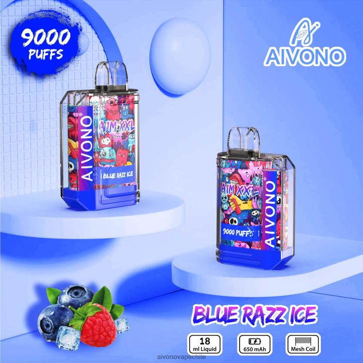 Aivono AIM XXL 9000 pegatina boca transparente hielo azul 46VJ054 - Aivono Vape