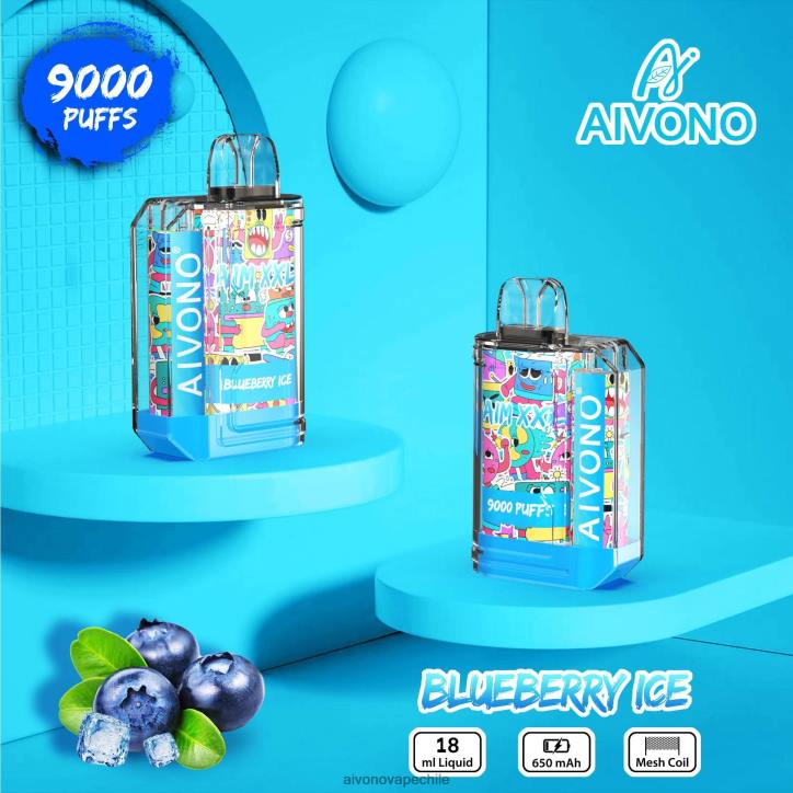 Aivono AIM XXL 9000 pegatina boca transparente hielo de arándanos 46VJ050 - Aivono Chile