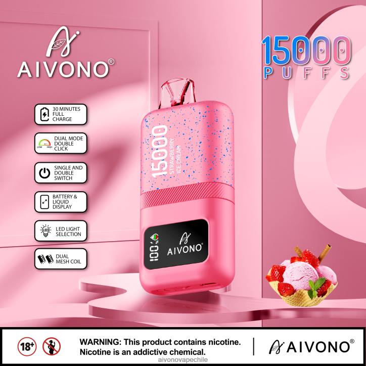 Aivono AIM magic 15000 helado de fresa 46VJ066 - Aivono Vape