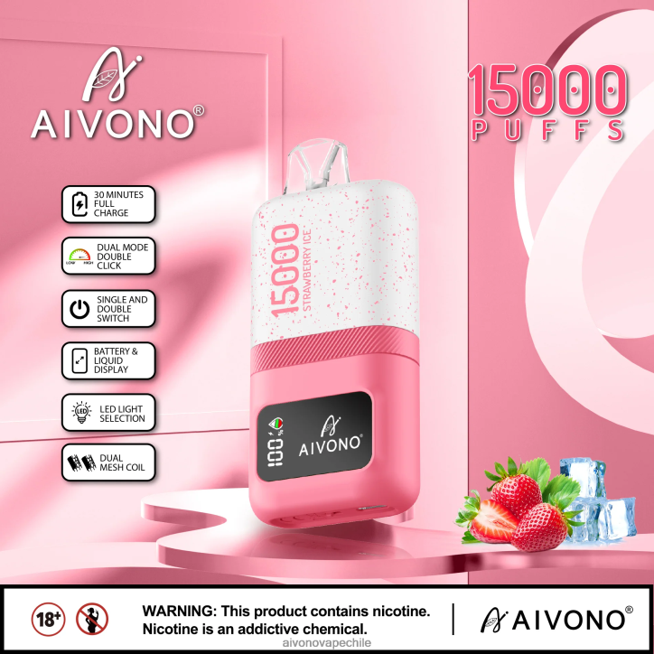 Aivono AIM magic 15000 hielo de fresa 46VJ071 - Aivono Chile