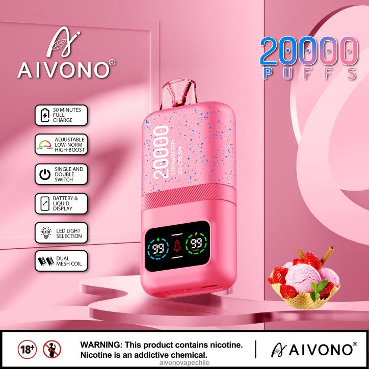 Aivono AIM magic 20000 helado de fresa 46VJ080 - Aivono Chile