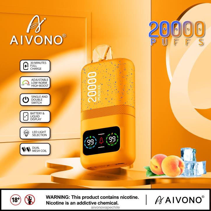 Aivono AIM magic 20000 hielo de durazno 46VJ085 - Aivono Vape Chile