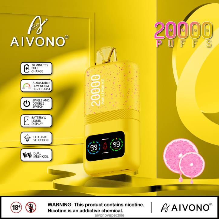 Aivono AIM magic 20000 hielo de limon rosa 46VJ083 - Aivono Chile