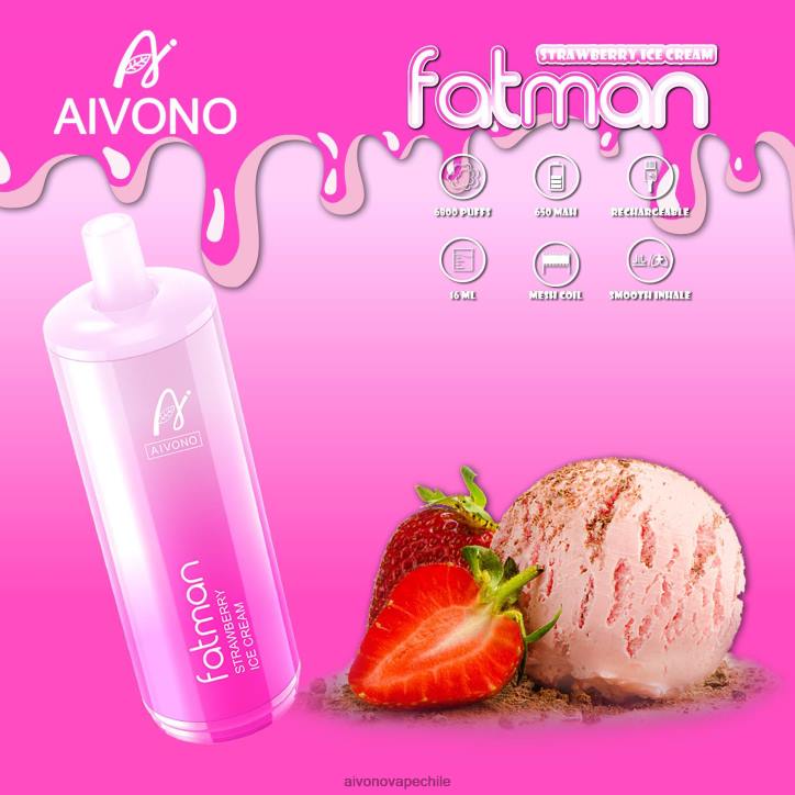 Aivono FATMAN 6800 helado de fresa 46VJ021 - Aivono Vape