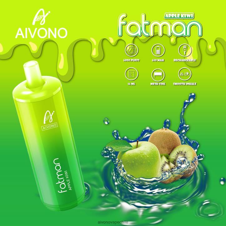 Aivono FATMAN 6800 kiwi manzana 46VJ031 - Aivono Vape Chile