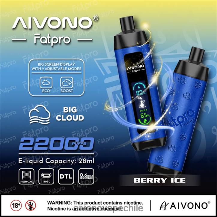 Aivono Fatpro 22000 hielo de baya 46VJ010 - Aivono Vape Chile