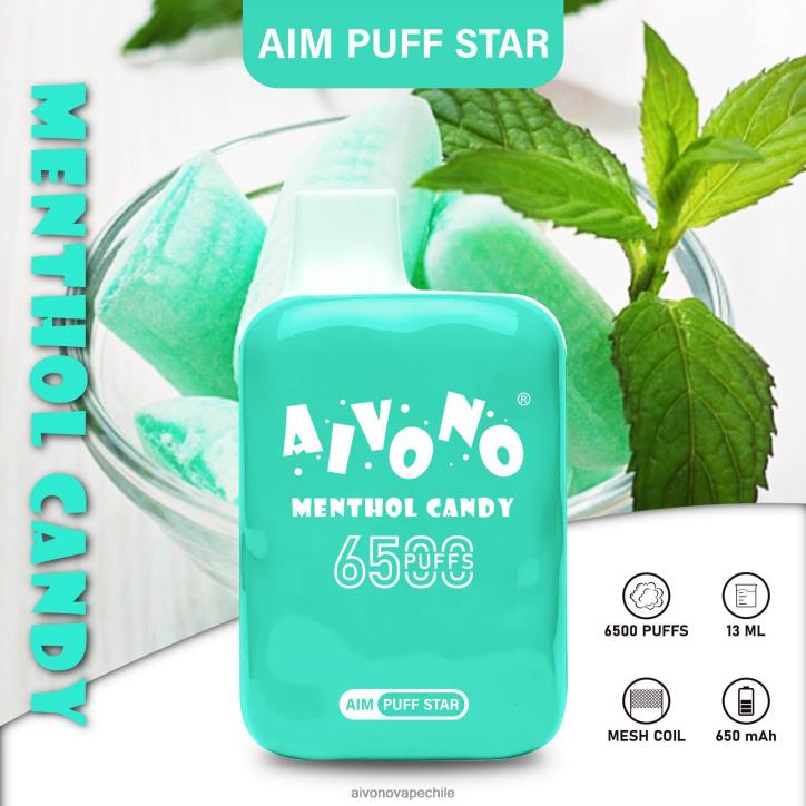 Aivono AIM PUFF STAR 6500 caramelo mentolado 46VJ0295 - Aivono Vape Chile