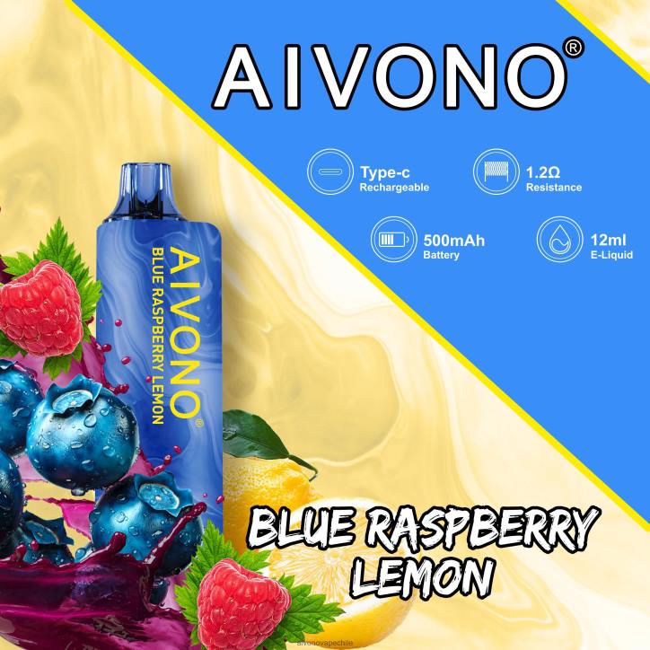 Aivono AIM GUN 7000 arándano frambuesa limón 46VJ0109 - Aivono Vape Chile
