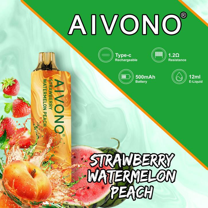 Aivono AIM GUN 7000 fresa sandia durazno 46VJ0108 - Aivono Vape