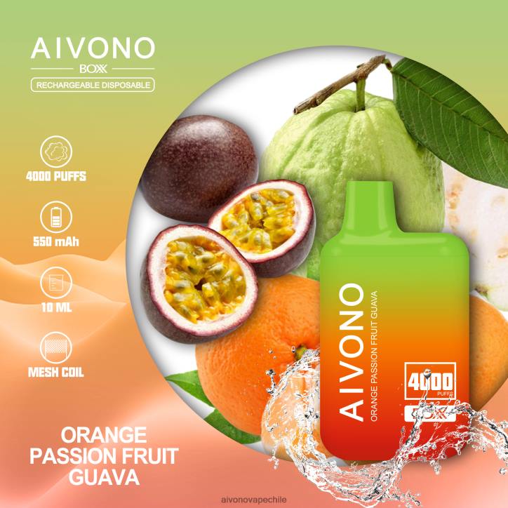 Aivono AIM BOXX 4000 guayaba naranja y maracuyá 46VJ0212 - Aivono Chile