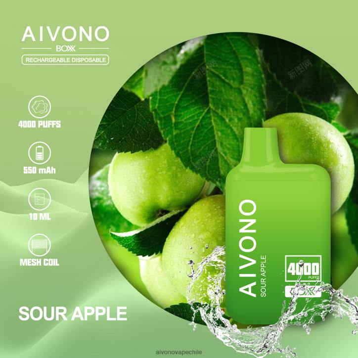 Aivono AIM BOXX 4000 manzana agria 46VJ0220 - Aivono Vape Chile