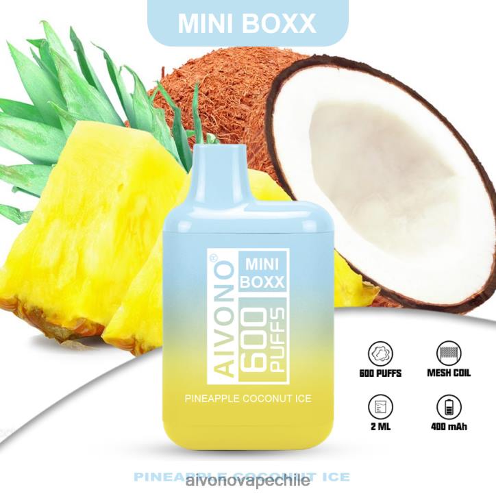 Aivono AIM MINI BOXX 600 hielo de piña y coco 46VJ0238 - Aivono Vape Chile