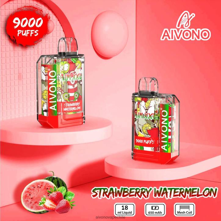 Aivono AIM XXL 9000 pegatina boca transparente sandia fresa 46VJ053 - Aivono Chile